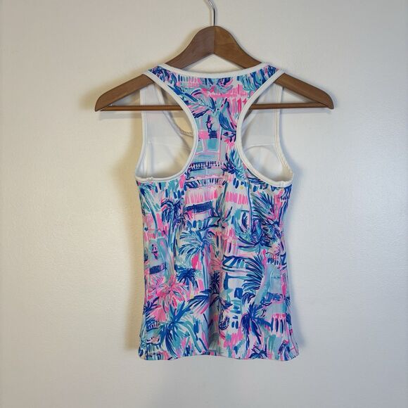 Lilly Pulitzer Canna Bra Tank Ravello Blue Perfect Match UPF 50+ Size XS - Picture 3 of 7